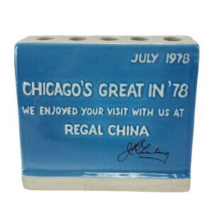 Regal China Souvenir Pencil Holder And Jim Beam Chicago Convention